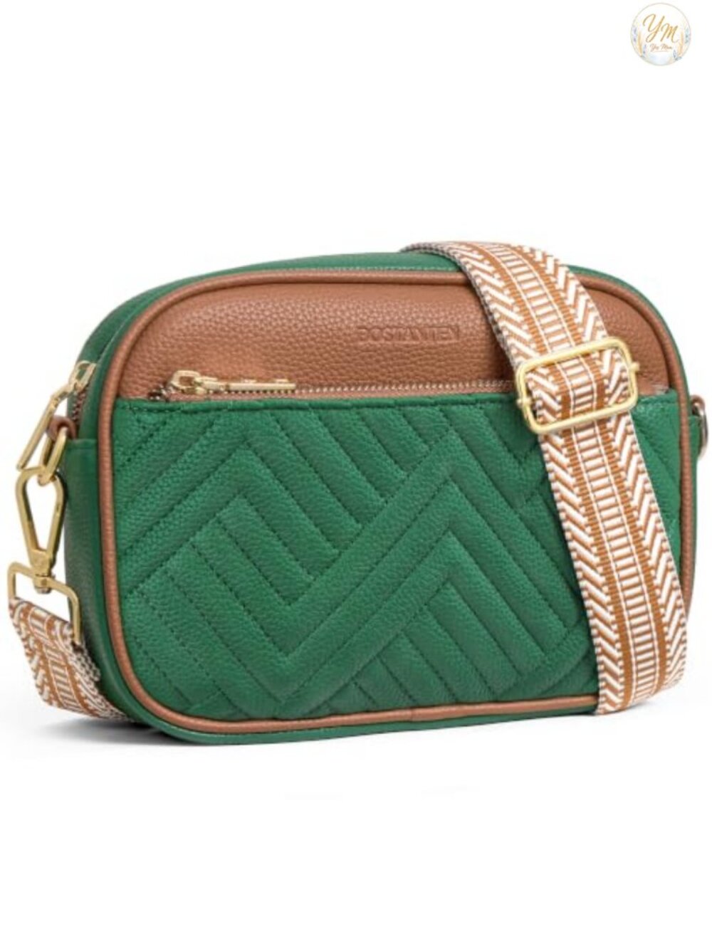 Small Quilted Crossbody Bag Vegan Leather RFID Purse Adjustable Strap